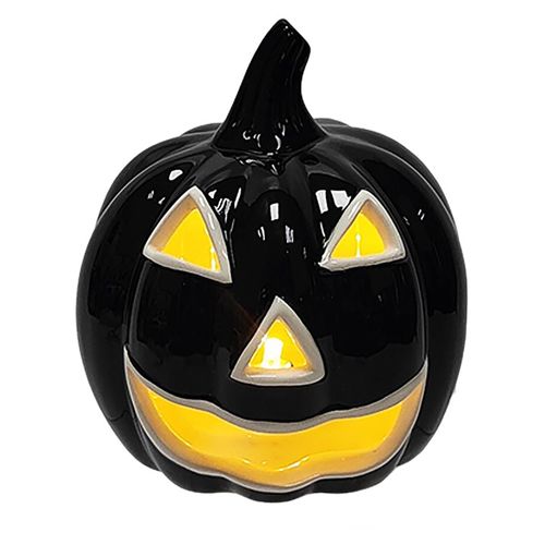 Calabaza Way To Celebrate iluminada color negra - 14 cm
