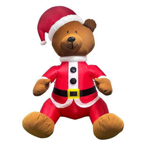 Inflable Holiday Time oso navideño - 243 cm