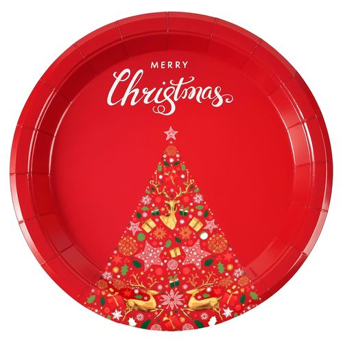Plato Holiday Time navideño de 9 pulgadas - 10 Pzas