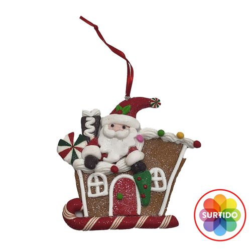 Adorno Holiday Time Para Árbol Casita Jenjibre
