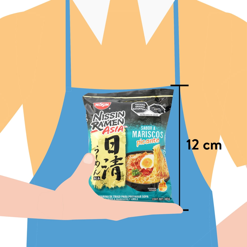 Nissin Ramen Asia Mariscos Picante 105gr - Masxmenos | Costa Rica