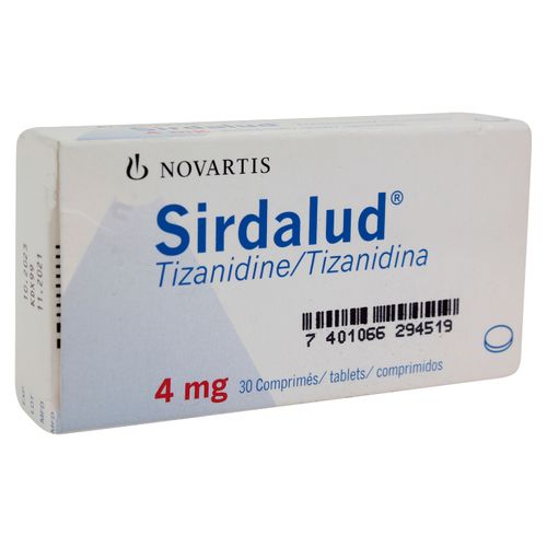 Dolor e Inflamación Sandoz Sirdalud 4 mg x 30 Comp Unidad