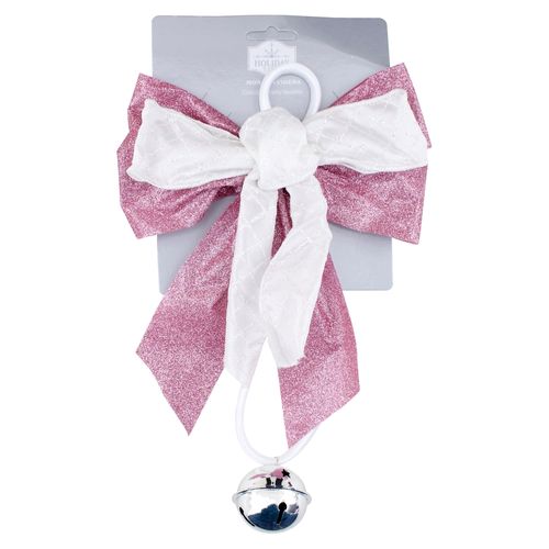 Moña Holiday Time Para Puerta Con Picks - 33 x 83 cm