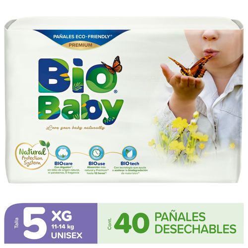 Pañales - Etapa 7 Bio Baby Panal Bebe Bio Baby Talla 5xg - 40 Unidades