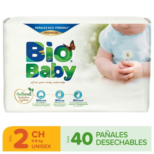 Pañales - Etapa 7 Bio Baby Panal Bebe Bio Baby Talla 2ch - 40 Unidades
