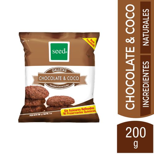 Galletas Seed Chocolate y Coco - 200 g