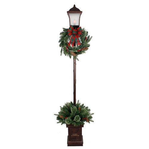 Adorno Holiday Time Farol Iluminado Con Base - 182 cm