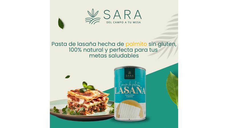 Comprar Lasana Sara Pasta Palmito 400g | Walmart Costa Rica