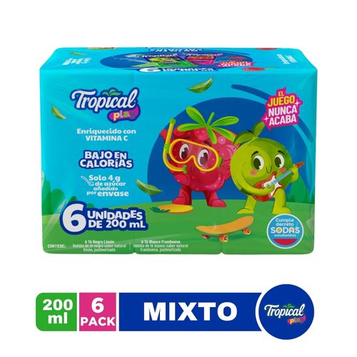 Bebidas Tropical play mixto tetra 6 pack -1200 ml