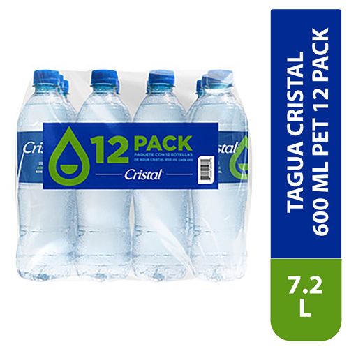 Agua Cristal 600ml Pet 12pk Tp 7200ml