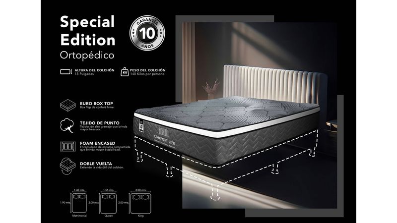 Colchón Comfort Life Matrimonial Special Edition - Maxipalí