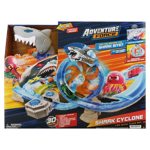 Pista Adventure Force ciclón de tiburon colorido