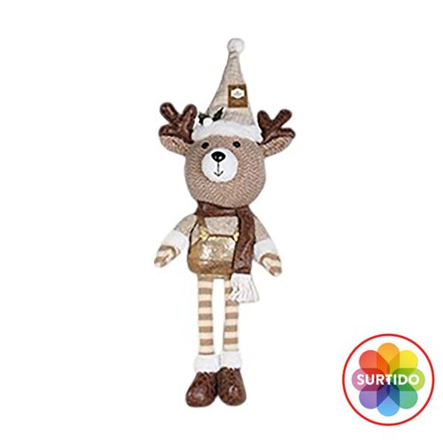 Figura Holiday Time de tela cabeza grande diseño surtido - 51 cm