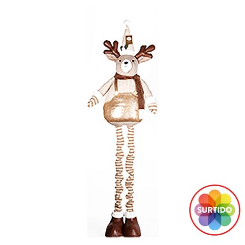 Figura Holiday Time de tela extendible color dorado