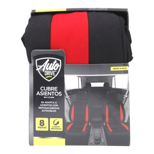 Accesorios Para Auto Auto Drive Set Fundas Para Sillones Ad Negro y Rojo