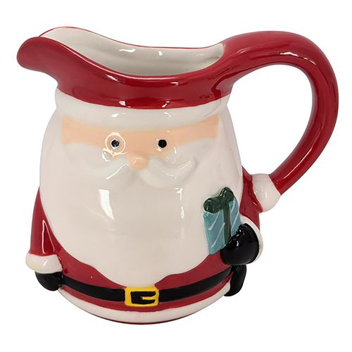 Lecherito Holiday Time de cerámica santa navideño